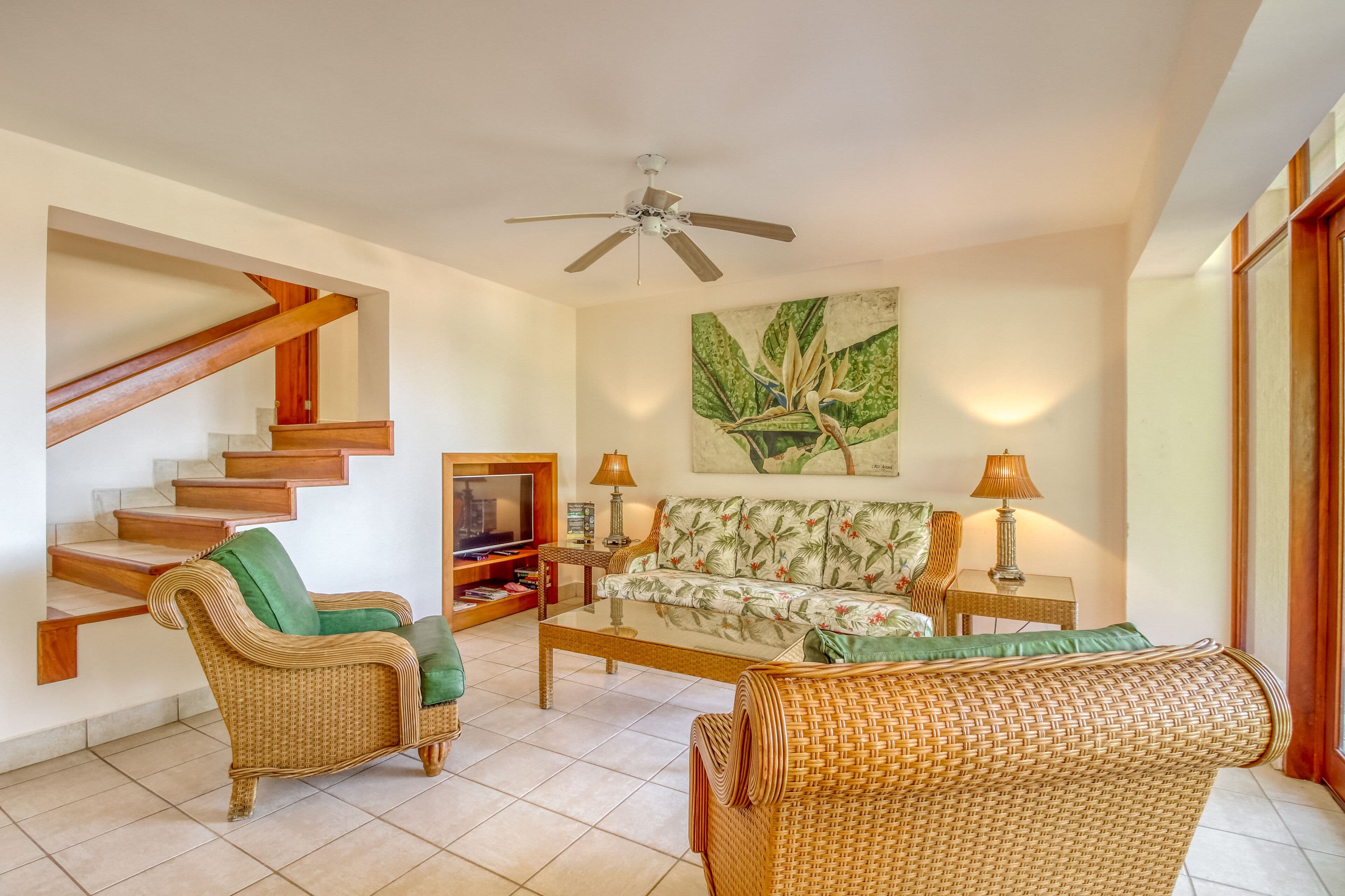 View of the living room of Villa Bonita